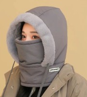 Winter Thick Warm Windproof Hat with Earflaps Ash